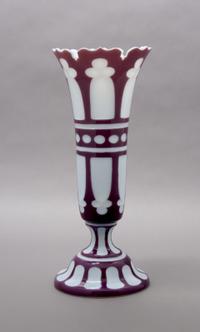 An English Cased Glass Vase, Height 12 inches.