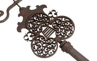 A Large Cast Iron Key-Form Locksmith's Trade Sign