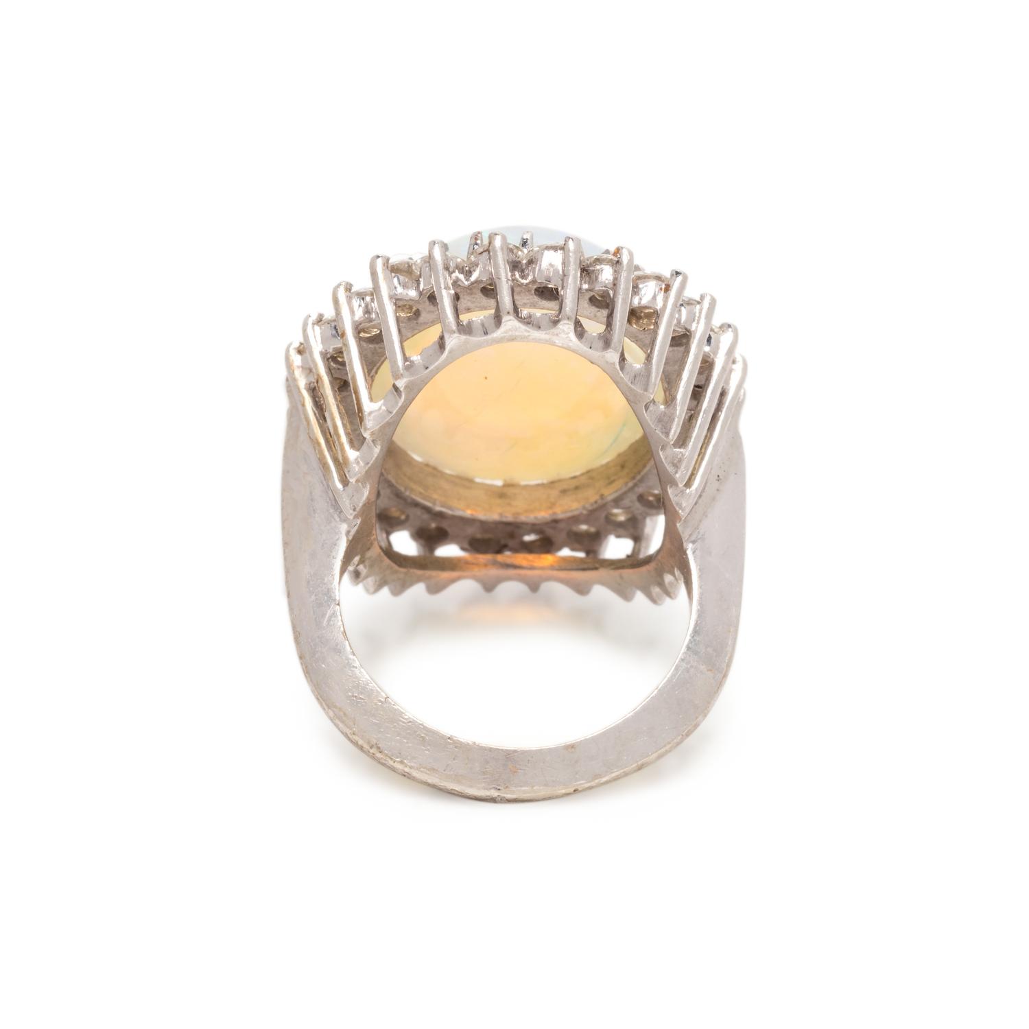 OPAL AND DIAMOND RING