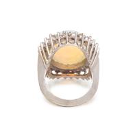 OPAL AND DIAMOND RING