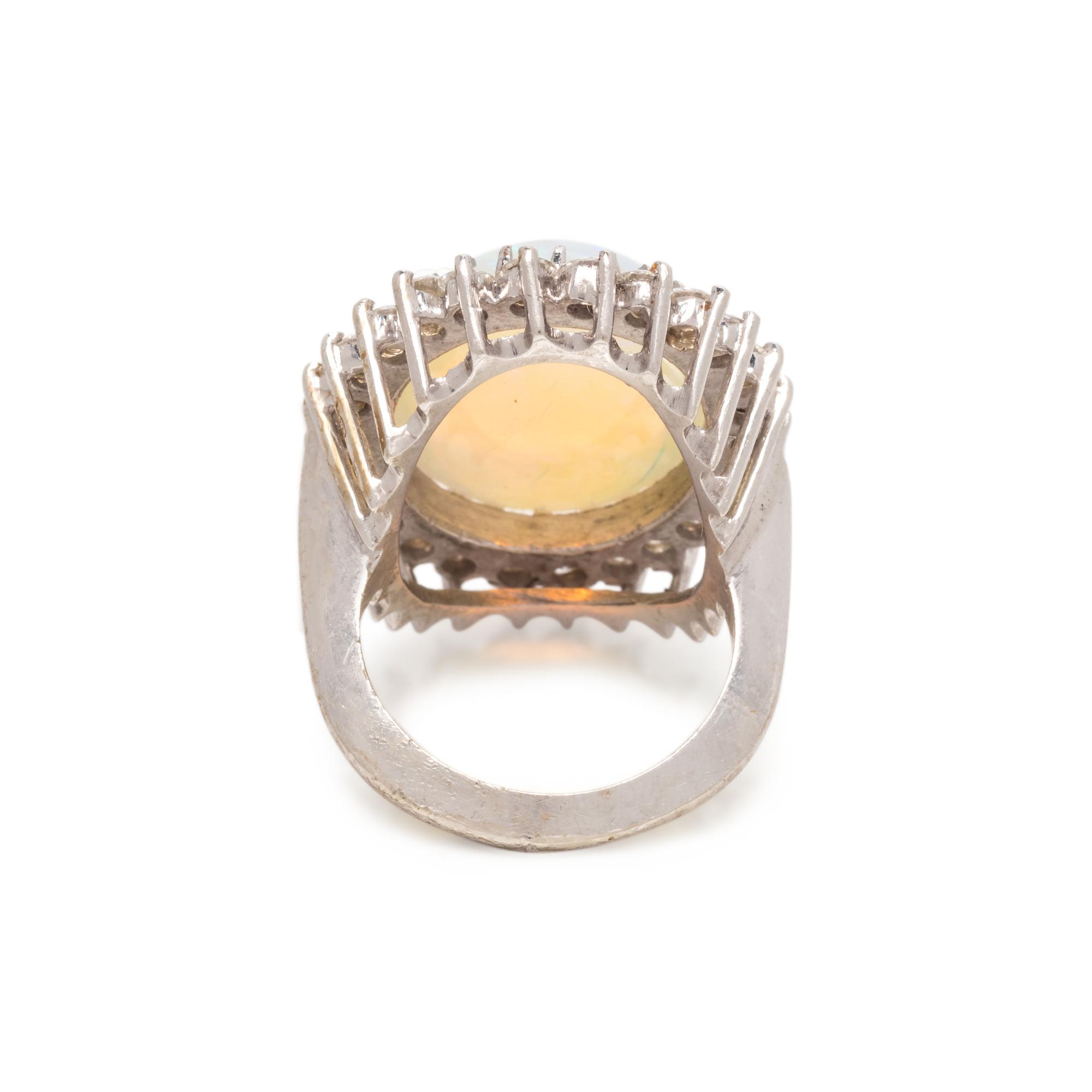 OPAL AND DIAMOND RING