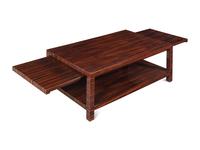A Custom Rosewood Draw-Leaf Cocktail Table