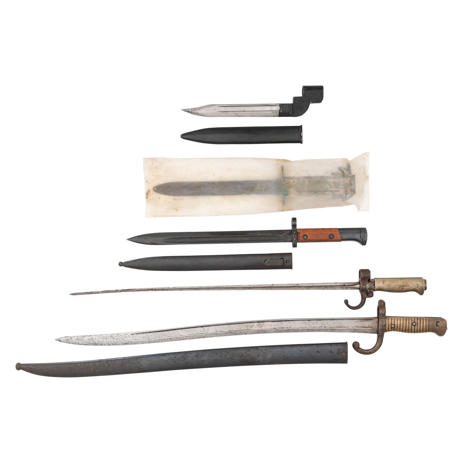 Lot of 5 Bayonets Including: French, British, German