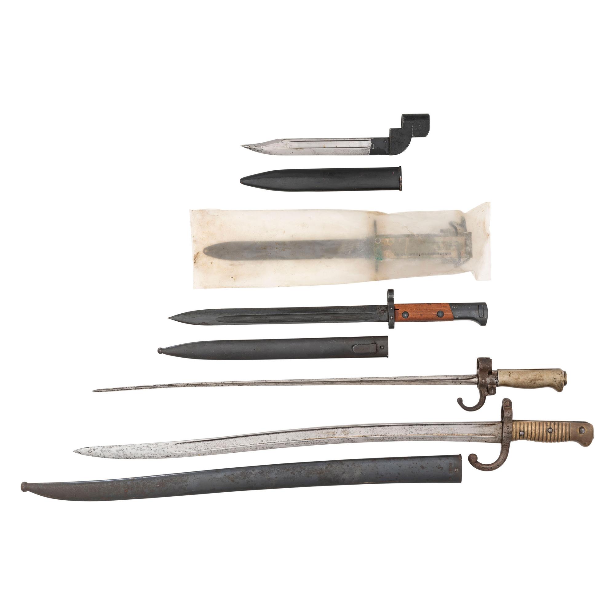 Lot of 5 Bayonets Including: French, British, German