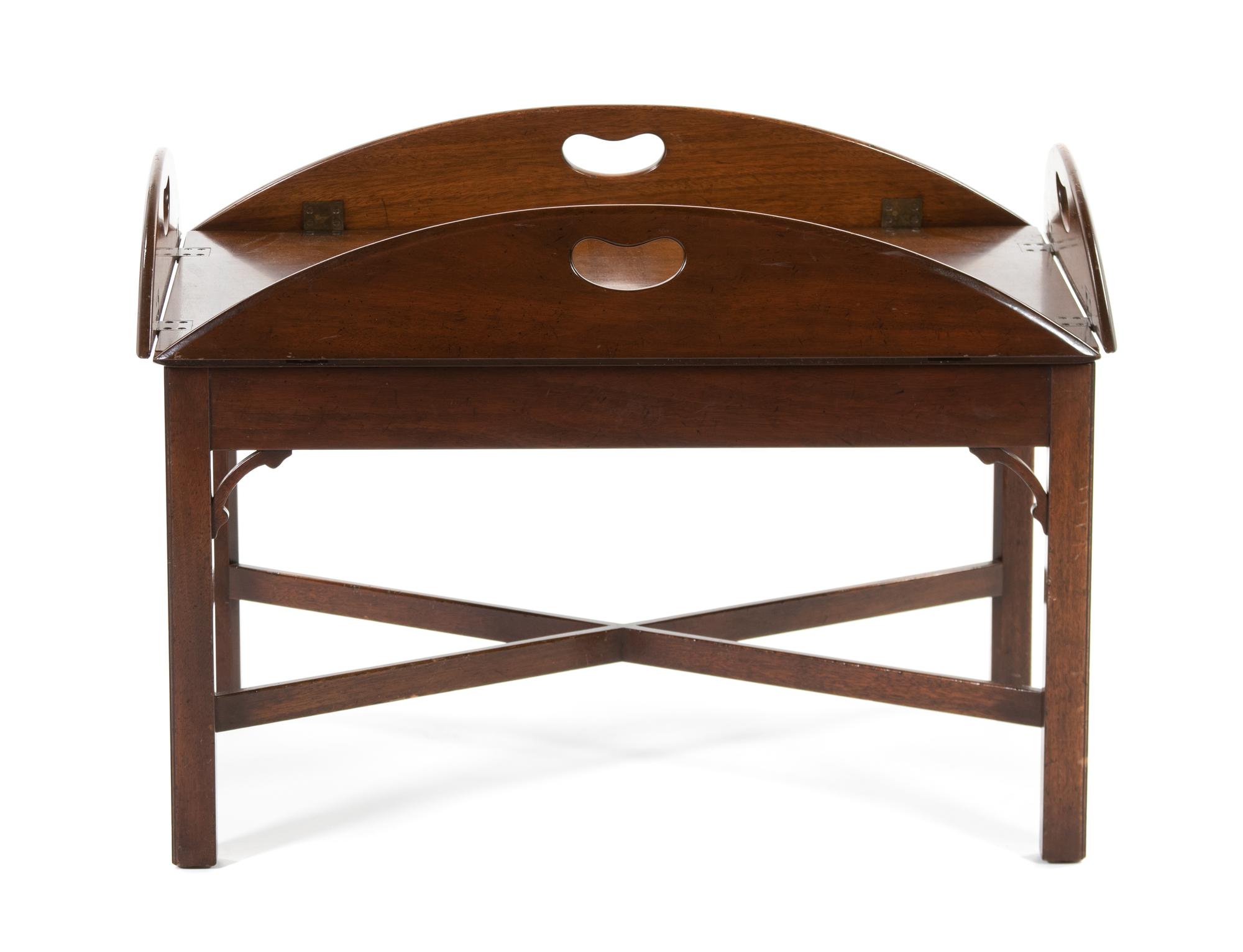 A George III Style Mahogany Butler's Tray on Stand