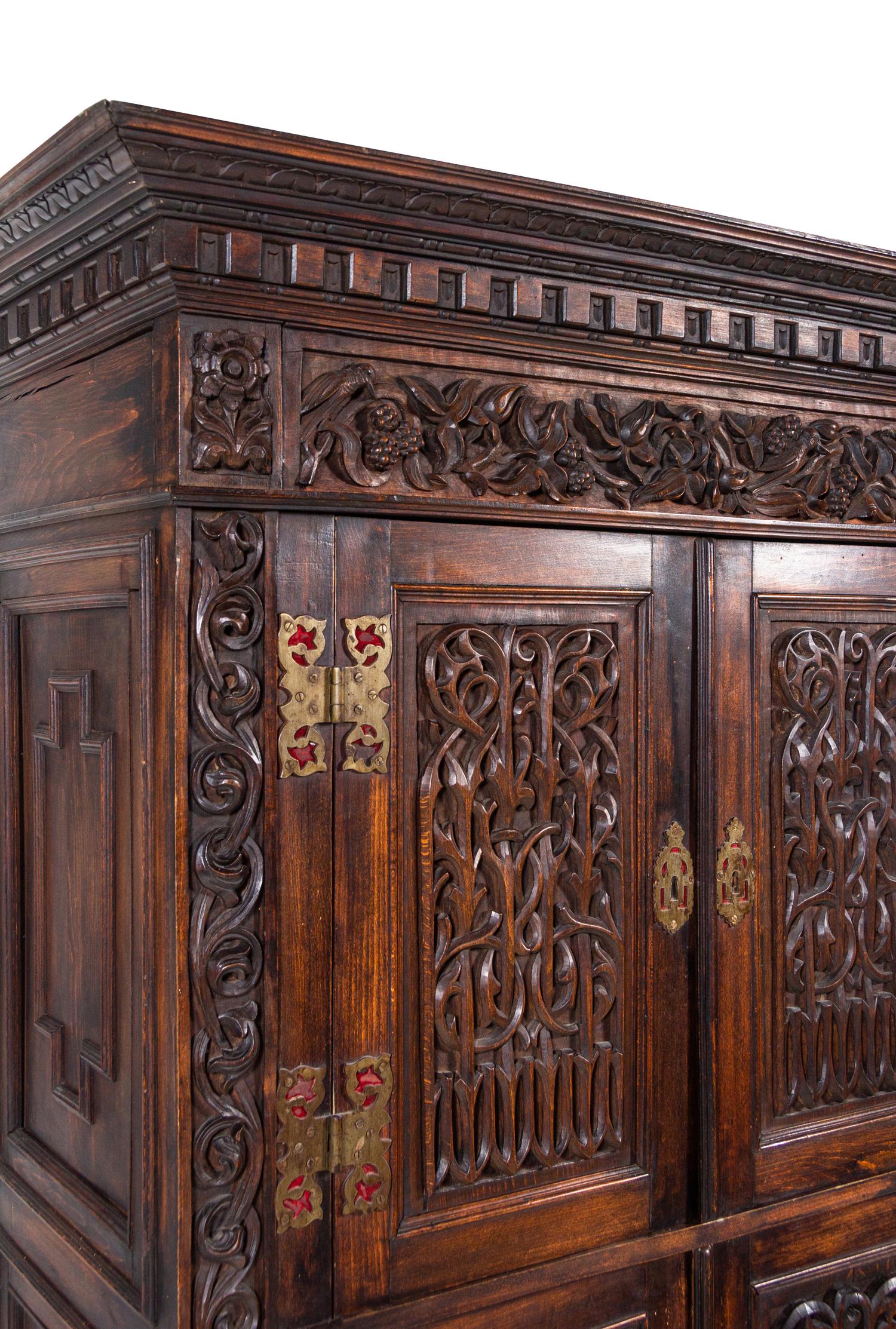A French Carved Walnut Cabinet