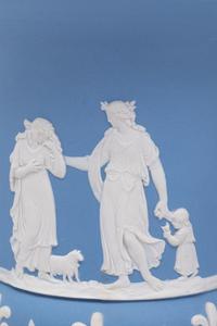 A Pair of Wedgwood Jasperware Covered Urns