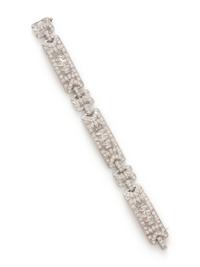 ART DECO, PLATINUM AND DIAMOND BRACELET
