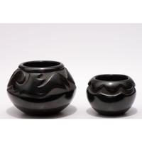 Carved Blackware Jars
