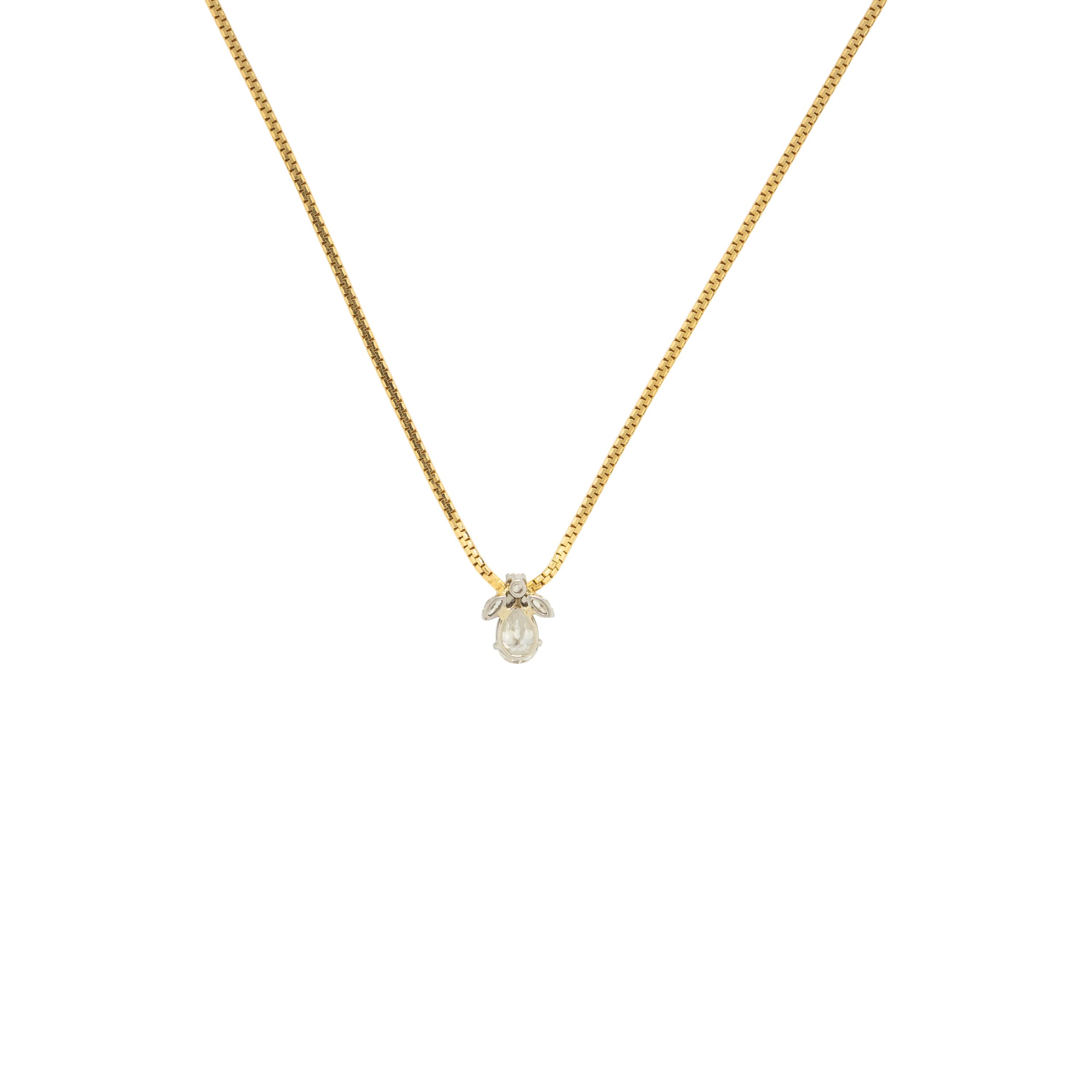 Diamond and Yellow Gold Necklace