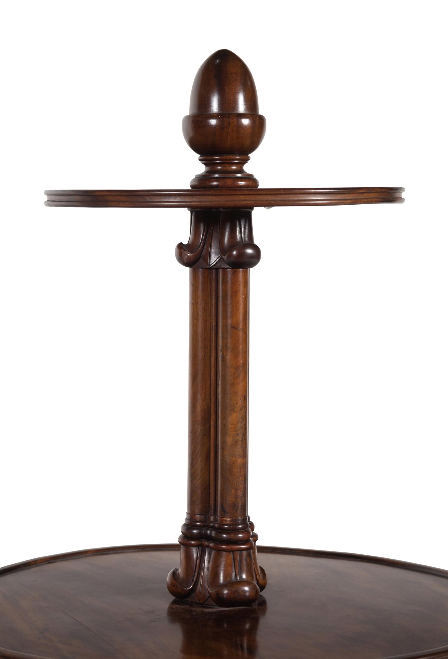 A George III Gothic Style Mahogany Dumbwaiter in the Style of Ince and Mayhew