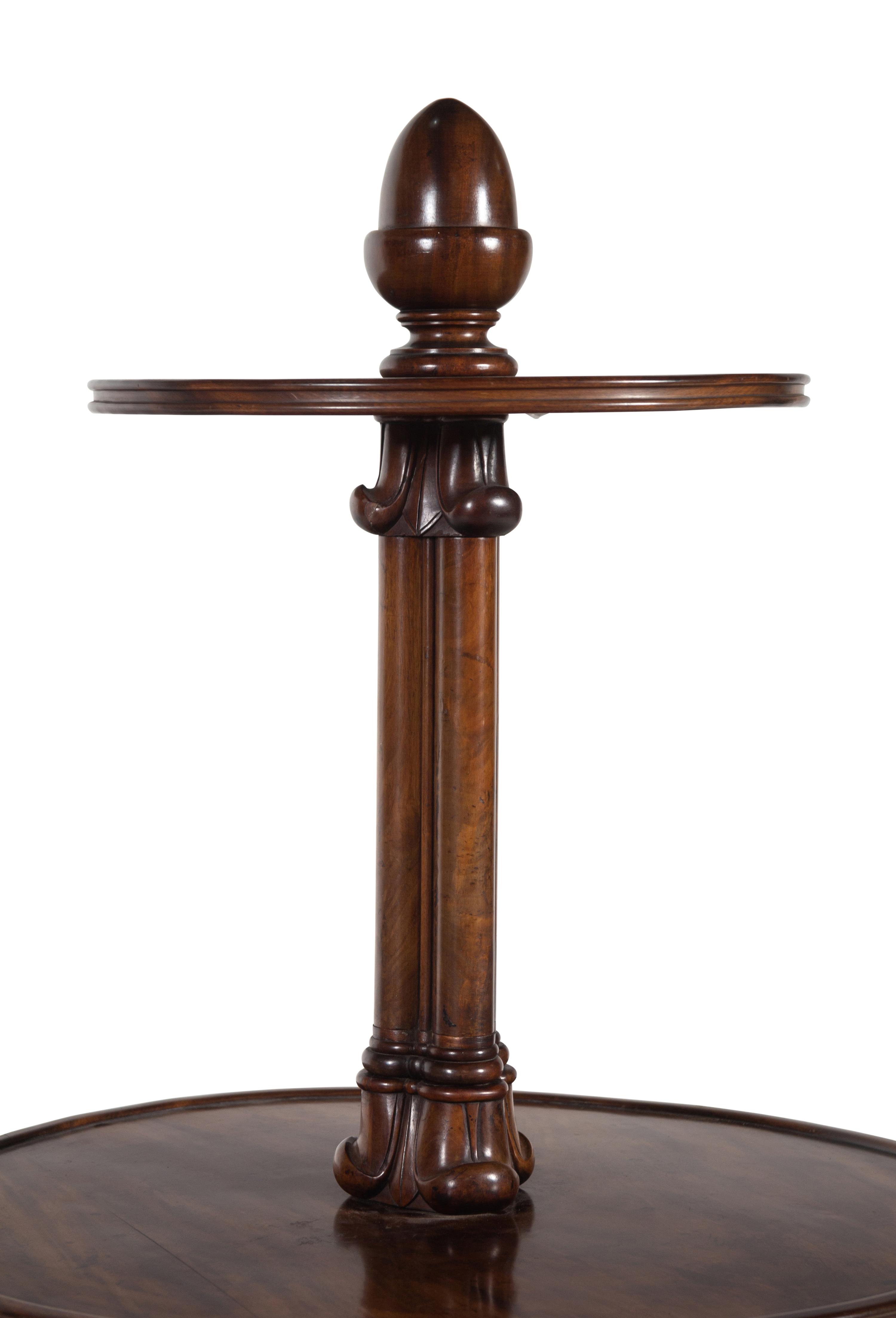 A George III Gothic Style Mahogany Dumbwaiter in the Style of Ince and Mayhew