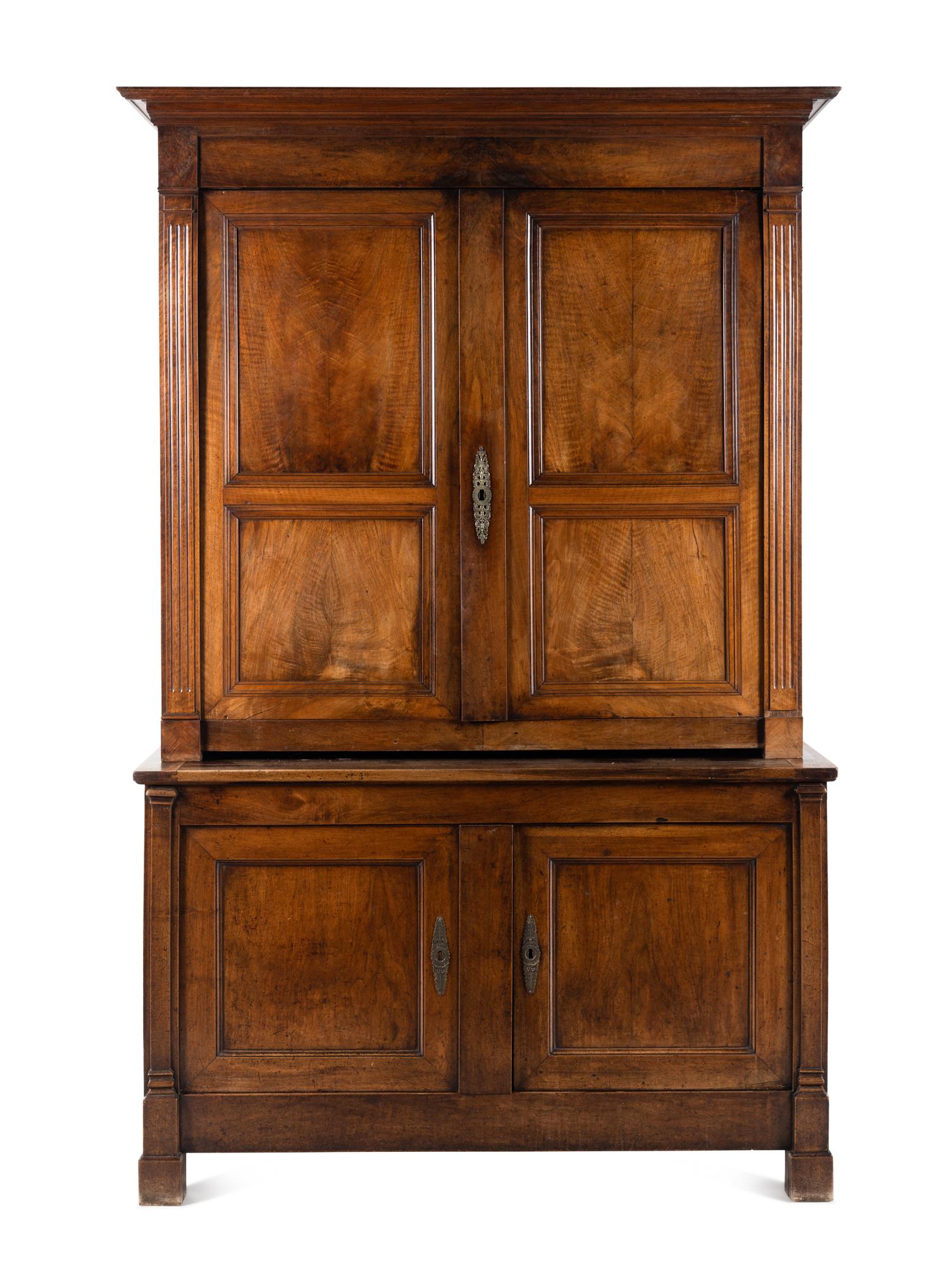 A French Walnut Linen Press