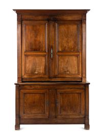 A French Walnut Linen Press
