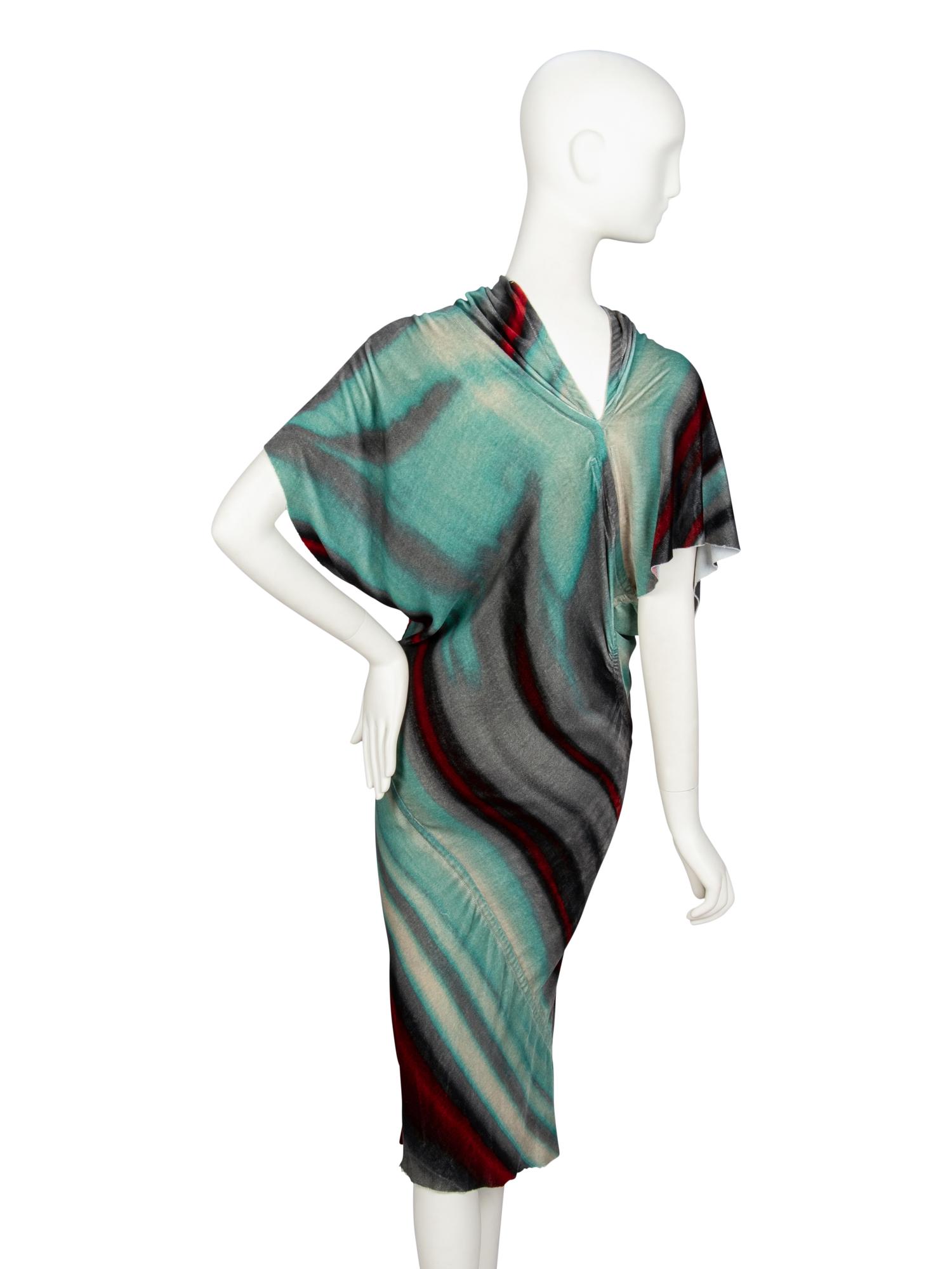 RICK OWENS, DRAPED VELVET DRESS