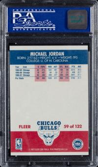A 1987 Fleer Michael Jordan Basketball Card (PSA 9 MINT)