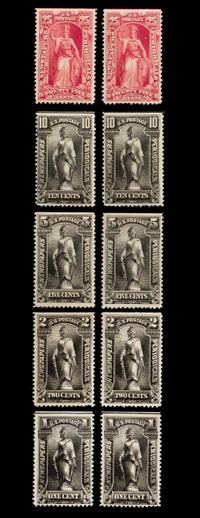 A Set of United States Newspaper & Periodical Stamps — 1896