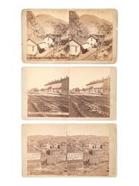 [WESTERN AMERICANA]. WEITFLE, Charles, photographer. A group of 6 stereoviews of Colorado towns, incl. Black Hawk and Leadville.