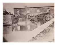 [CIVIL WAR]. GARDNER, Alexander (1821-1882). Canal and Ruins of Richmond and Danville Railroad Depot, Richmond, Virginia. 1865.