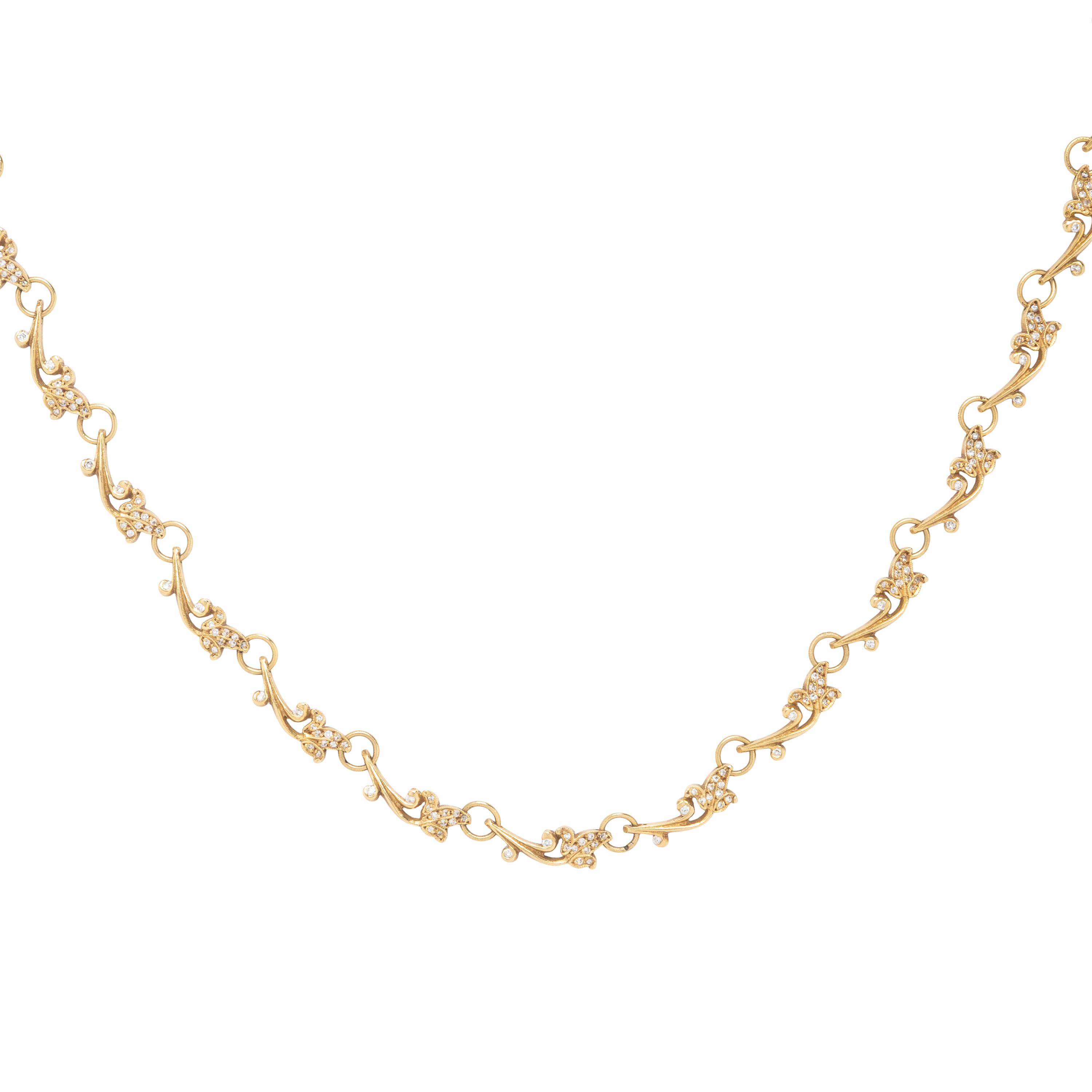 Yellow Gold and Diamond Necklace