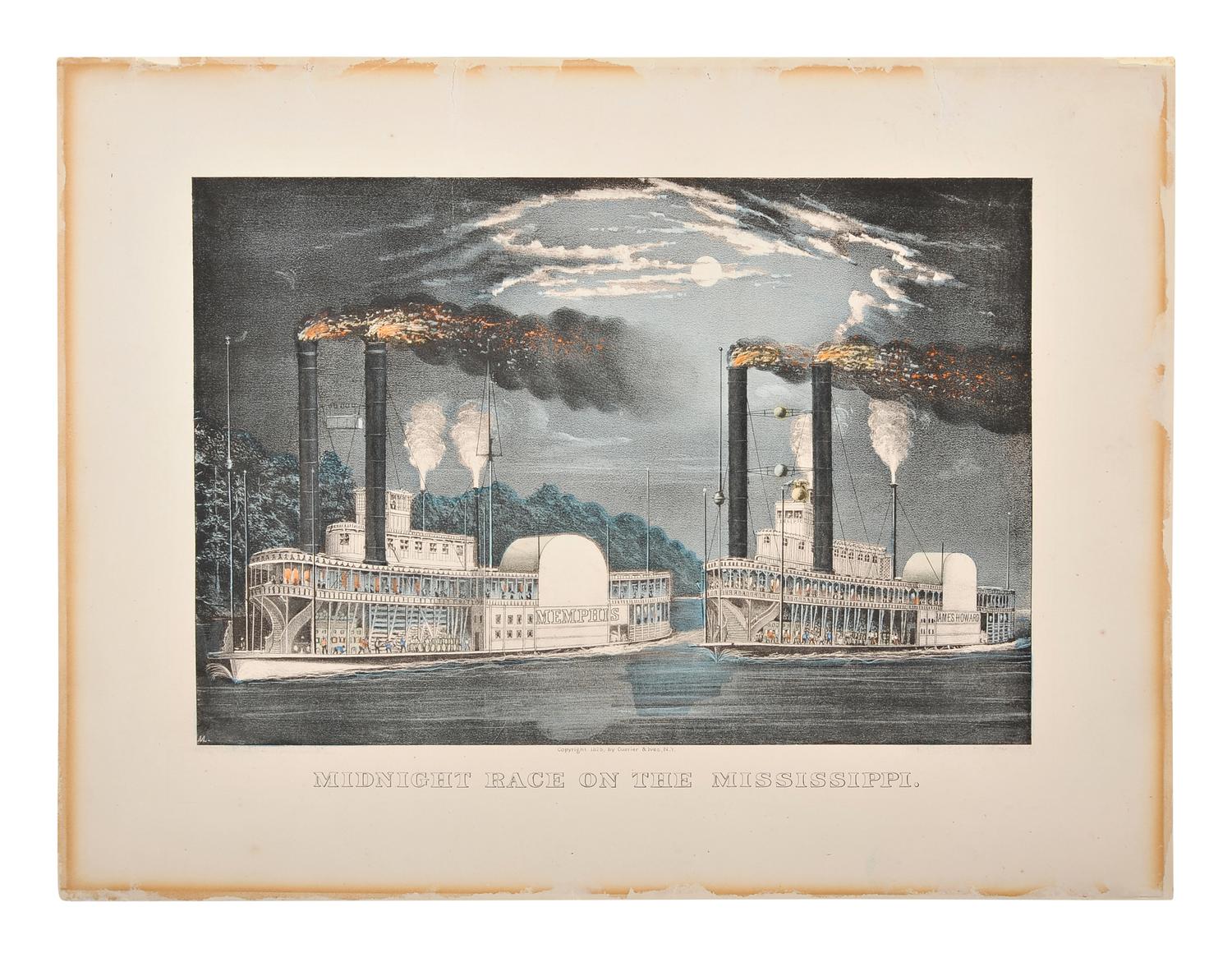 [MISSISSIPPI RIVER NIGHT SCENES] -- CURRIER and IVES, publishers