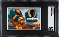 A Group of 1950 and 1951 Bowman Sammy Baugh Football Cards No. 100 (SGC 5 EX)