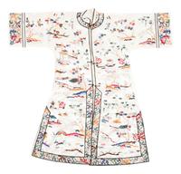 Four Chinese Cream Ground Embroidered Silk Ladies' Jackets