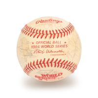 A 1986 Boston Red Sox American League Champions Team Signed Autograph Baseball with 30 Signatures (Beckett Authentication Services Letter BAS Certified),