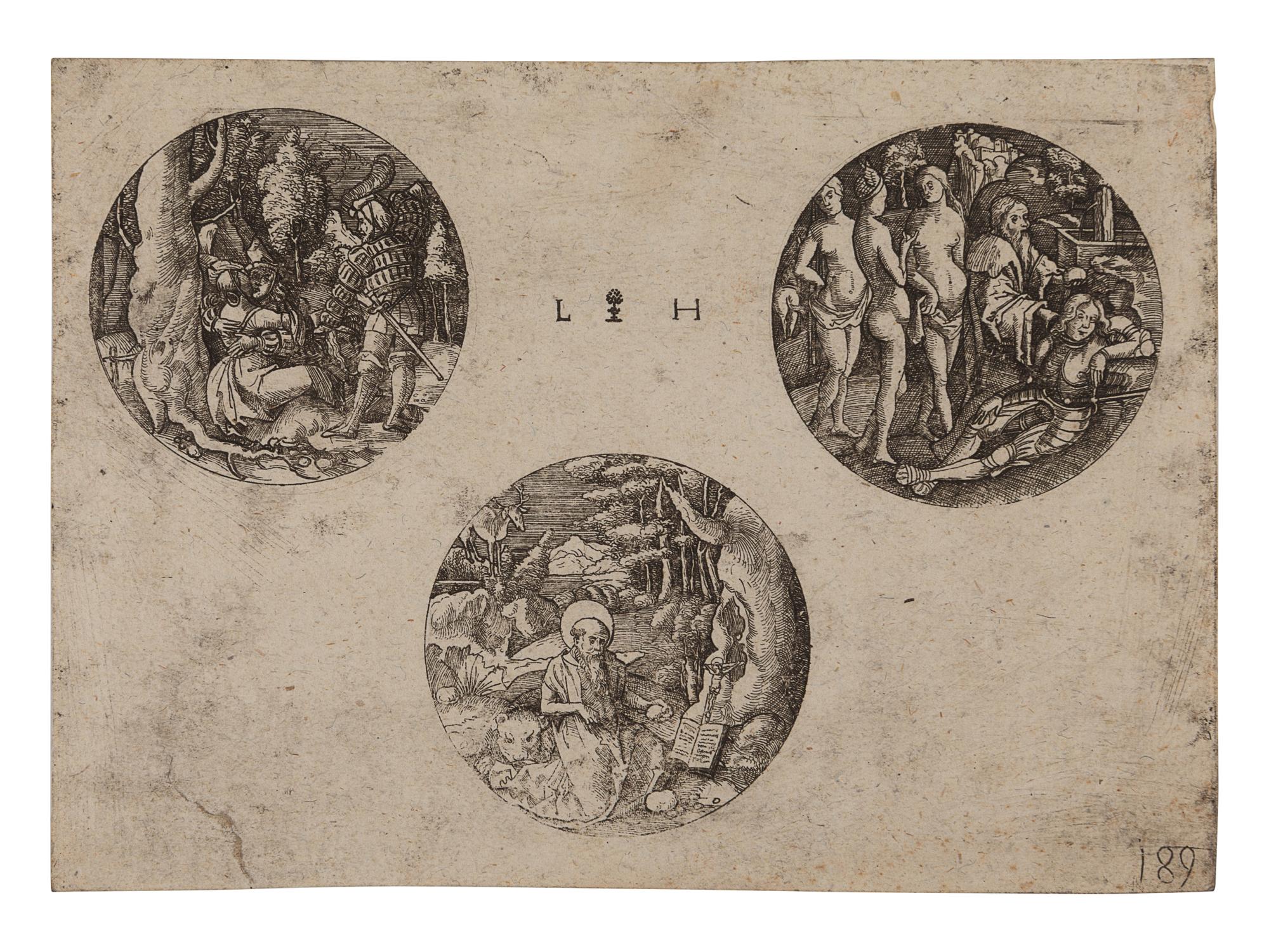 Three Soldiers and the Dog (together with three old master engravings)