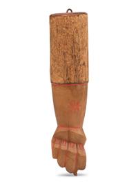 A Folk Art Carved Maple Figural Steamboat Whistle Pull