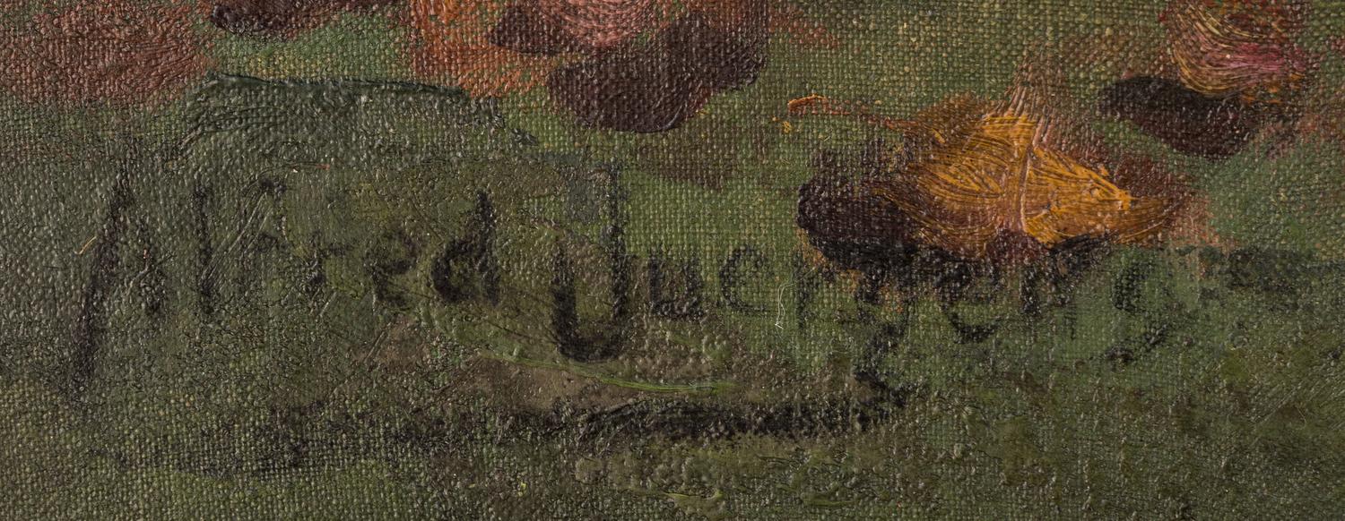 Woman Raking Leaves