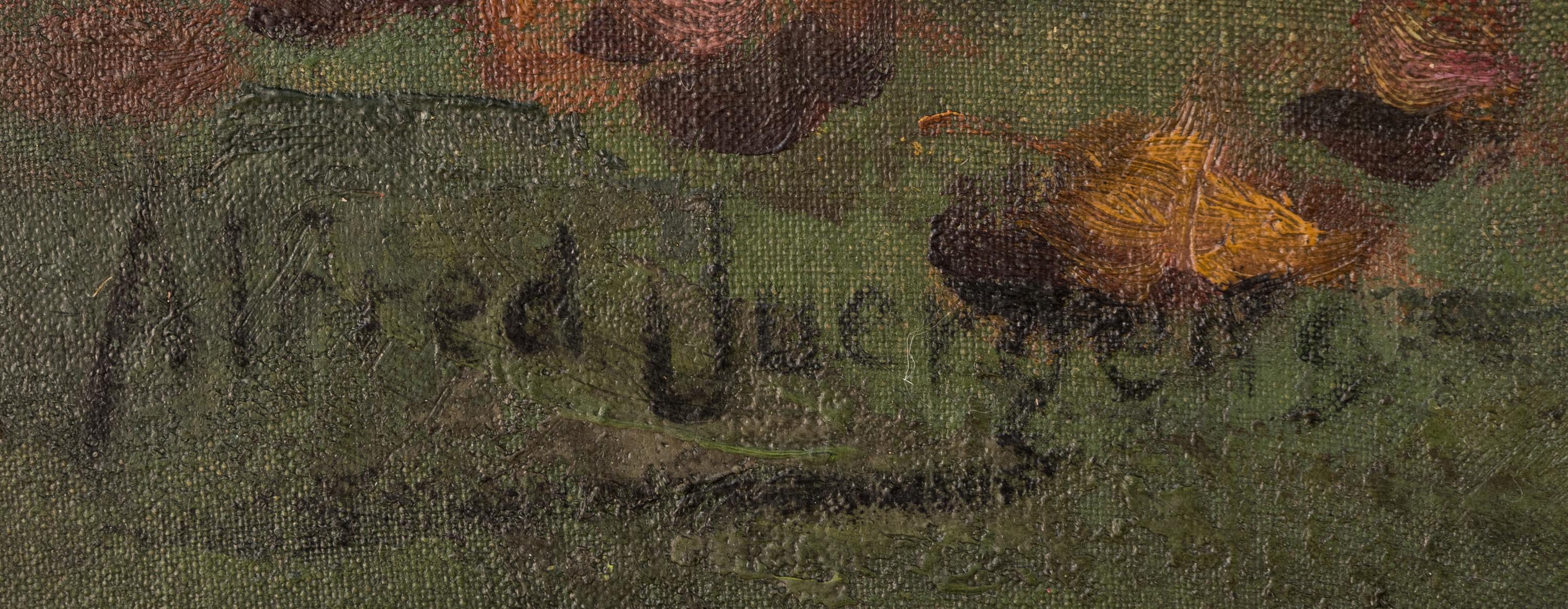 Woman Raking Leaves