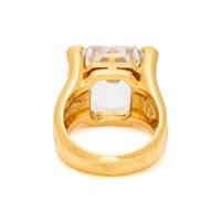VERDURA, YELLOW GOLD, TOPAZ AND DIAMOND RING