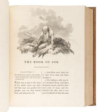 [BIBLE, in English] -- [THE MACKLIN BIBLE]. The Old [and New] Testament, embellished with Engravings, from Pictures and Designs by the Most Eminent English Artists . London: Thomas Bensley for Thomas Macklin, 1800.