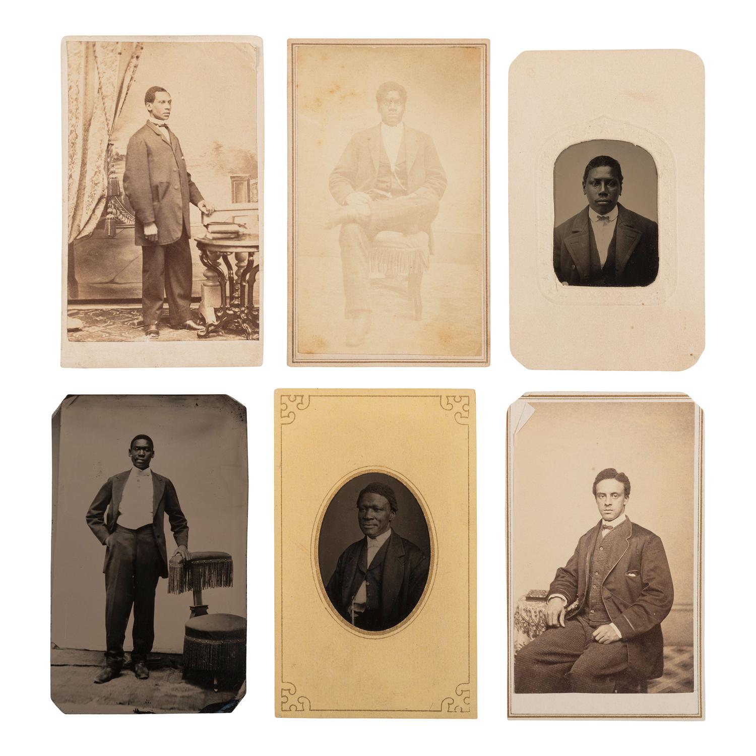 [African Americana] Group of Six Photographs of African American Men