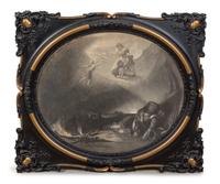 An English Renaissance Revival Framed Engraving 31 1/2 x 37 inches. — 19TH CENTURY