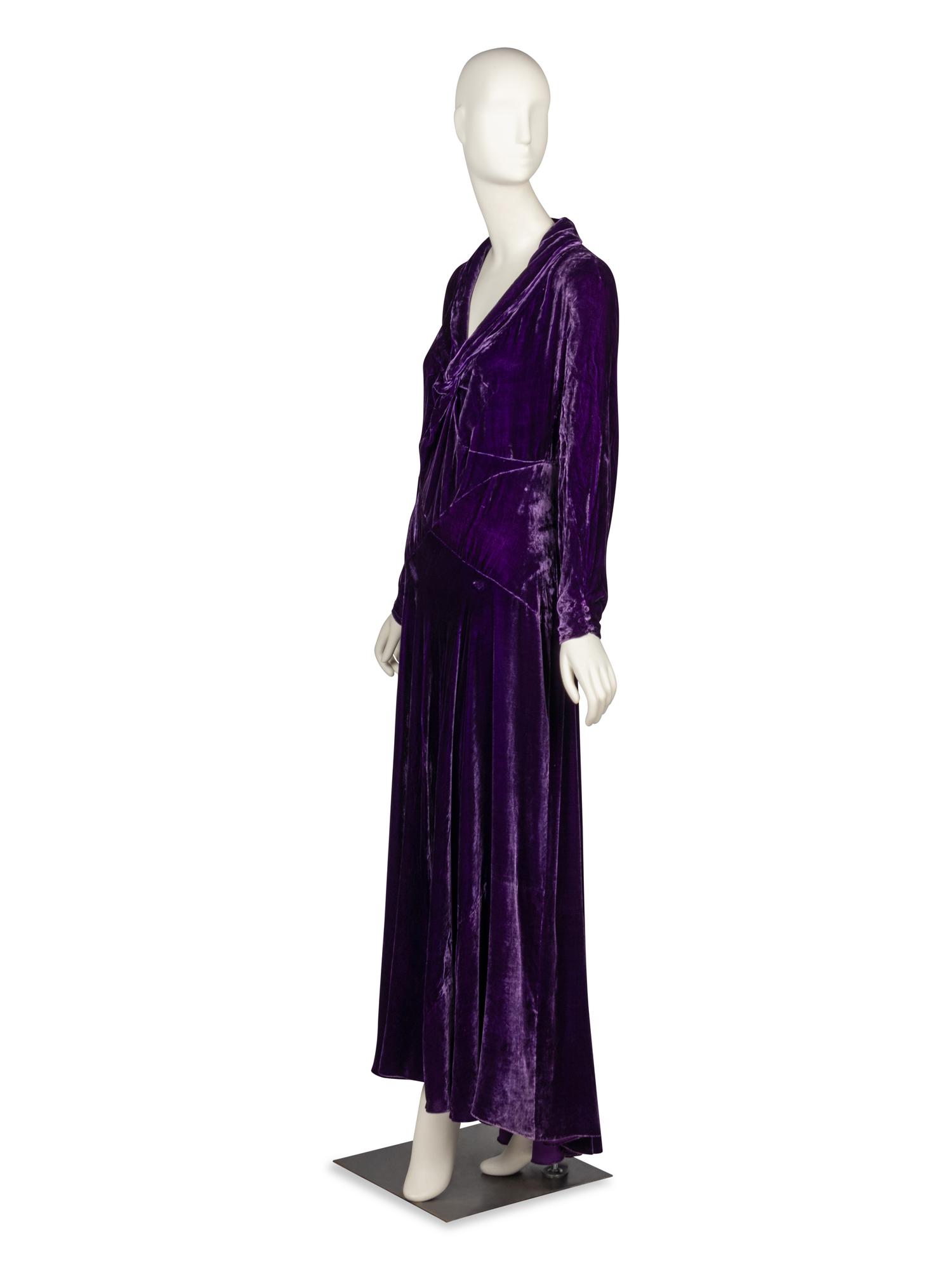 Madeleine Vionnet, Silk Velvet Gown, 1930's