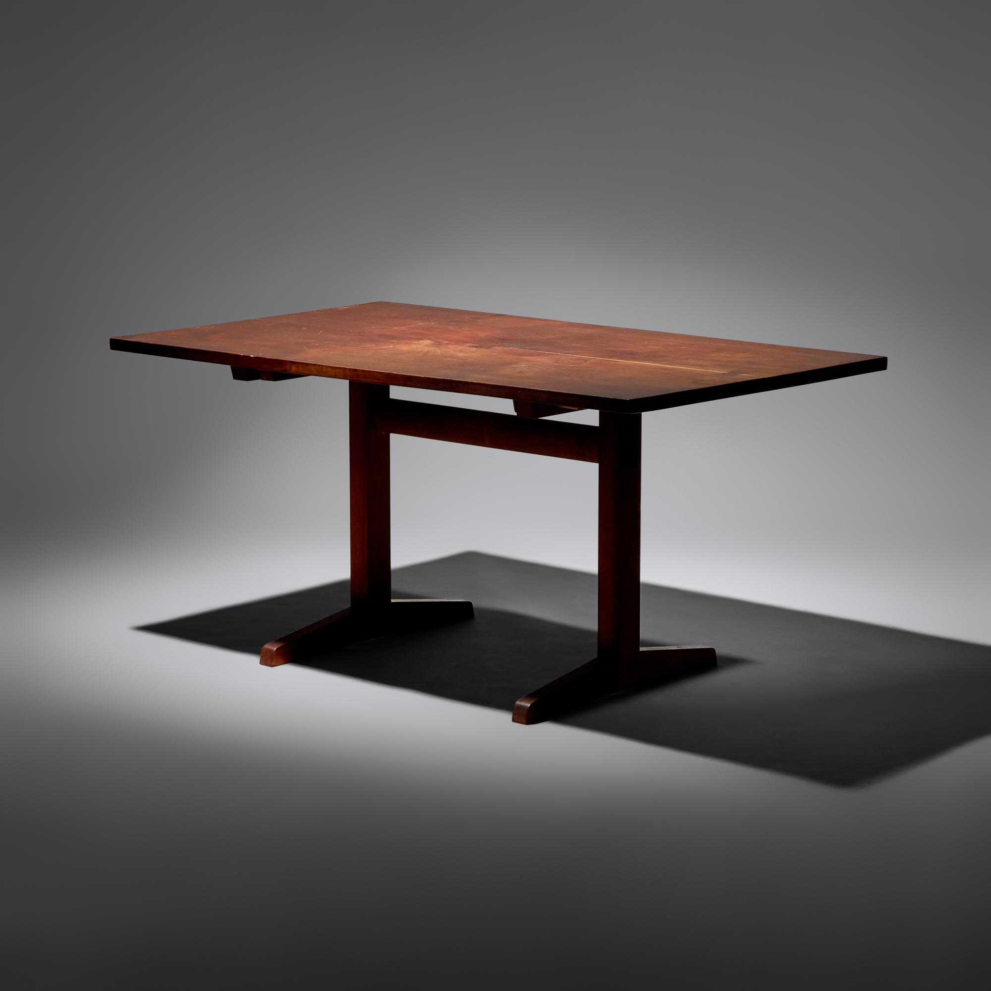 Trestle two-board dining table, 1964