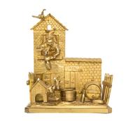 A Continental Gilt Bronze Sculpture Height 8 3/4 x width 7 x depth 4 1/4 inches.