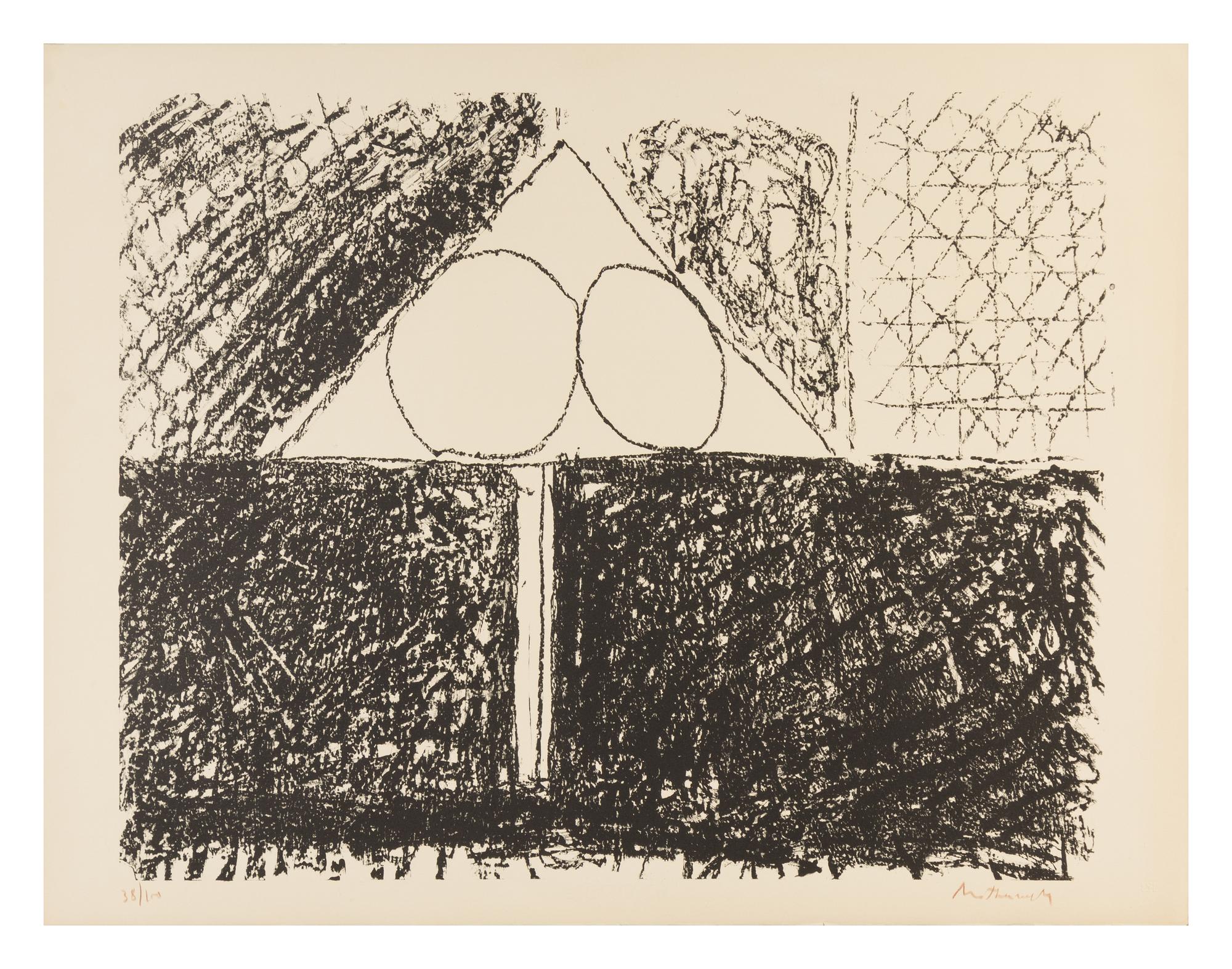Robert Motherwell, (American, 1915-1991), Untitled (pl. 9 from The Madrid Suite)