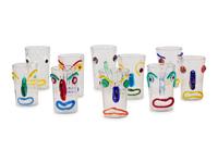 A Set of Eighteen Pauly and Co. Venetian Glass Tumblers