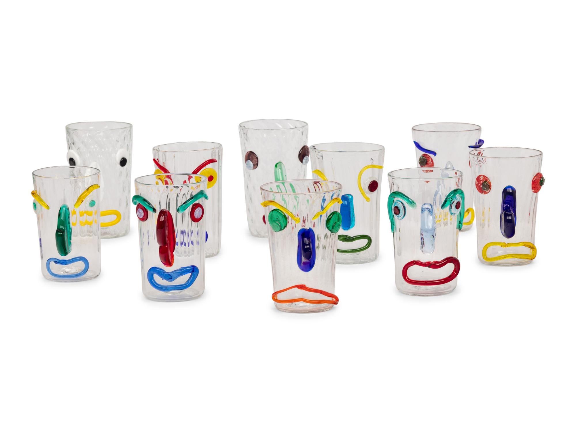 A Set of Eighteen Pauly and Co. Venetian Glass Tumblers