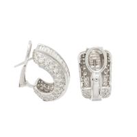 WHITE GOLD AND DIAMOND HOOP EARRINGS