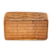 Salish Imbricated Lidded Storage Basket