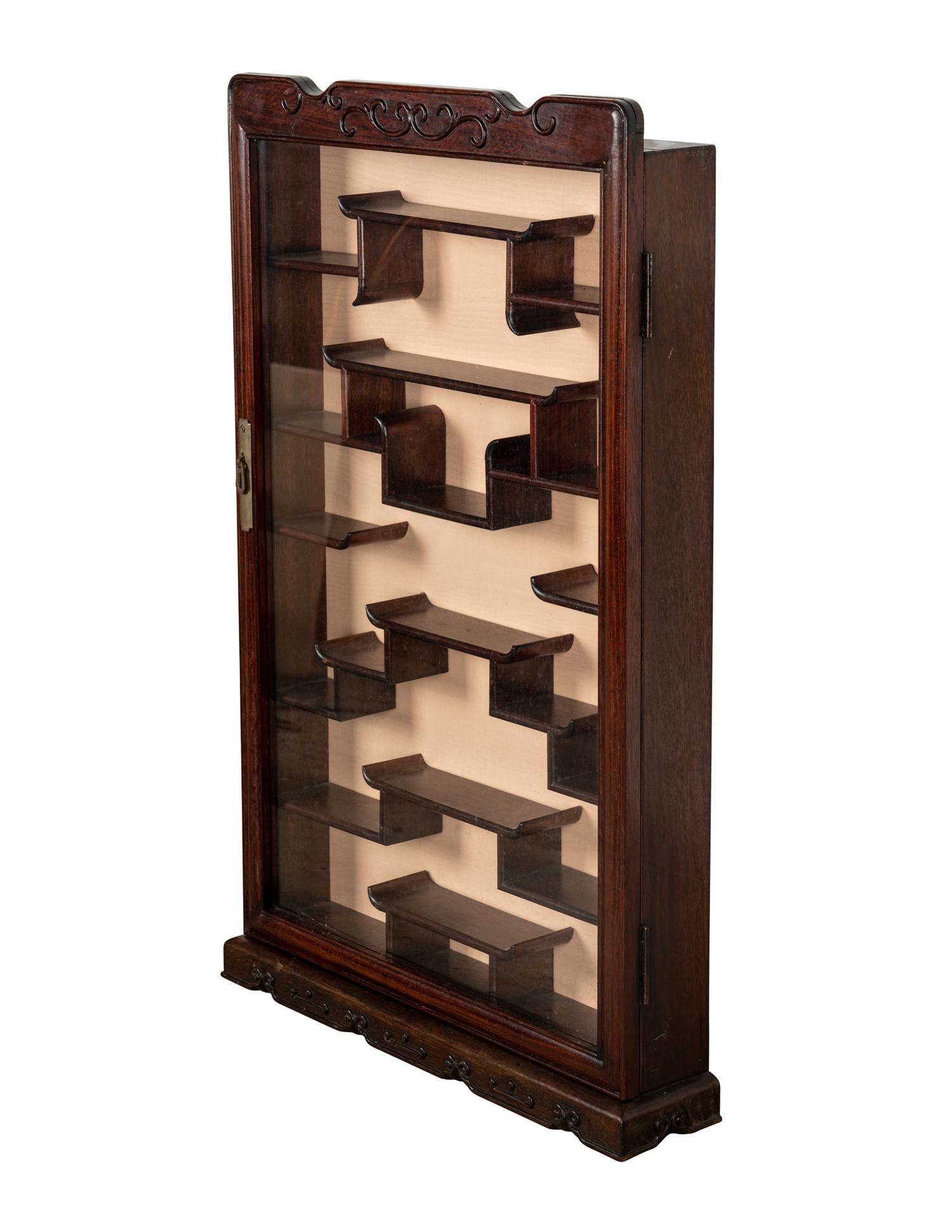 A Chinese Hardwood Displaying Cabinet