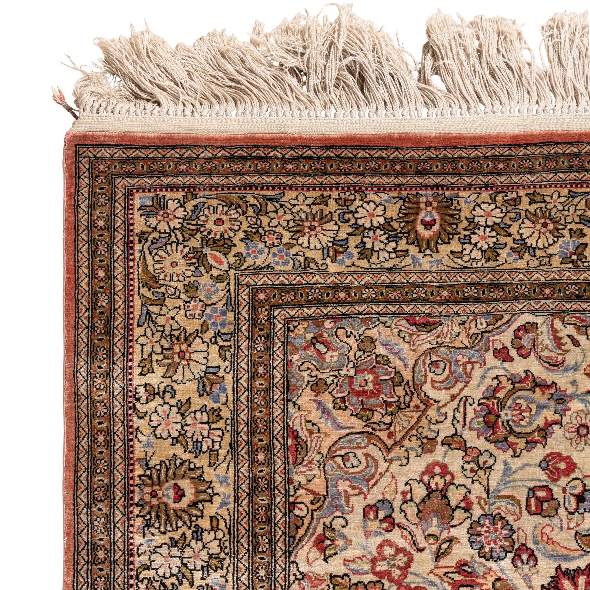 A Nain Silk Rug