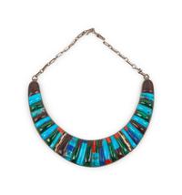 Mosaic Inlay Necklace and Ring