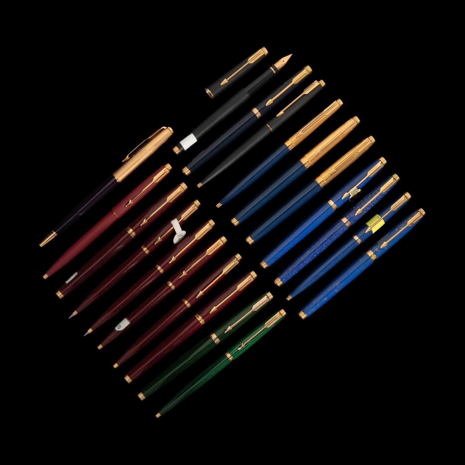 A Collection of Twenty Parker Writing Instruments