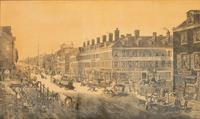 [NEW YORK]. after HORNOR, Thomas (1795-1844). [N ew-York. Shewing [ sic ] Each Building from the Hygeian Depot Corner of Canal Street to beyond Niblo's Garden ].
