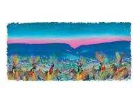 Two Works: Pink Sunset and Eye of the Storm